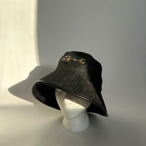 Gucci Black Hat with Gold Accent
